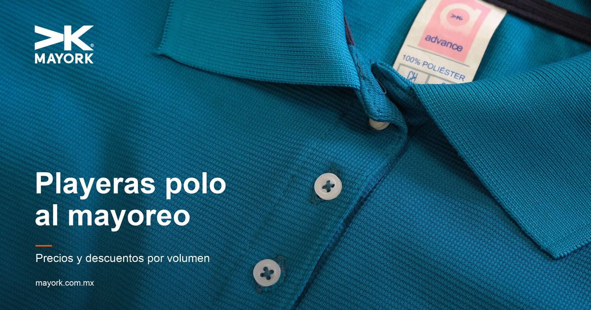 Tela de playera polo Mayork en color amarillo