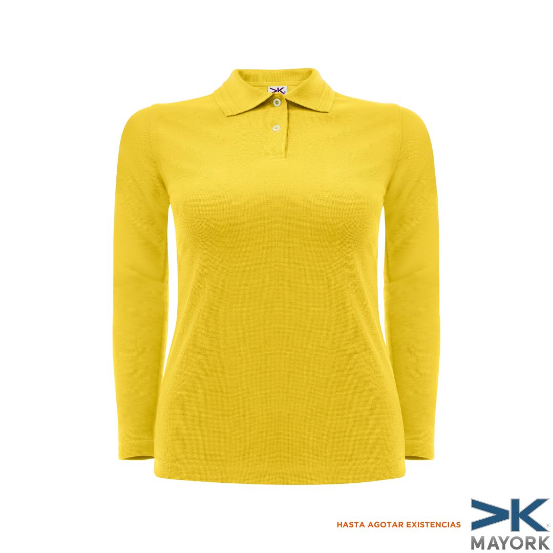 Polo manga larga dama Mayork MD704 Amarillo